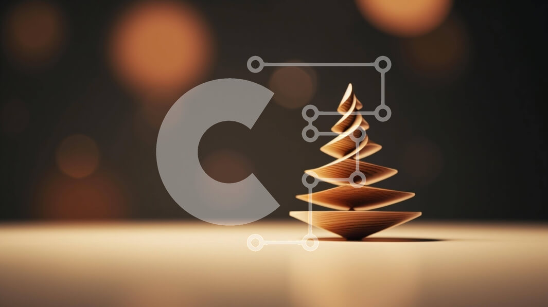 Intra Συλλεκτικό Ξύλινο Παζλ Plywood  4mm - Ξύλινο χριστουγεννιάτικο δέντρο σε αφηρημένο φόντο Bokeh Σε Ξύλινο Κουτί - Διαστάσεις: 10x10 cm – 25 κομμάτια