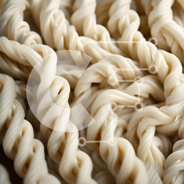 Σετ των 2 Intra Συλλεκτικό Ξύλινο Παζλ Plywood  4mm - Κρεμώδη λευκά νουντλς σε ένα όμορφο κεραμικό μπολ Σε Ξύλινο Κουτί - Διαστάσεις: 10x10 cm – 25 κομμάτια