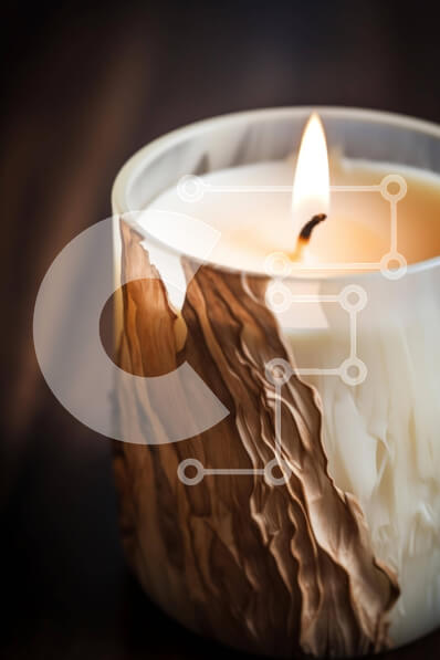 Intra Συλλεκτικό Ξύλινο Παζλ Plywood  4mm - Ρουστίκ ξύλινο κερί σε ημιτελές τραπέζι Σε Ξύλινο Κουτί - Διαστάσεις Puzzle: 10x10 cm – 25 κομμάτια