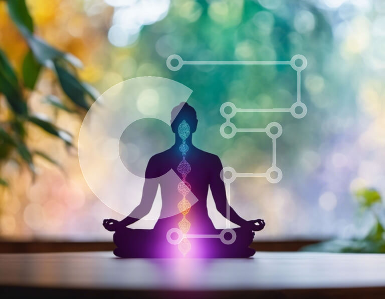 Intra Συλλεκτικό Ξύλινο Παζλ Plywood  4mm - Φιγούρα διαλογισμού με σημεία τσάκρα Σε Ξύλινο Κουτί - Διαστάσεις: 10x10 cm – 25 κομμάτια