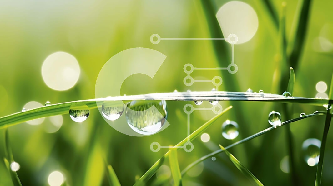 Intra Συλλεκτικό Ξύλινο Παζλ Plywood  4mm - Κοντινό πλάνο σταγονίδια νερού στο Blades of Grass Σε Ξύλινο Κουτί - Διαστάσεις: 10x10 cm – 25 κομμάτια