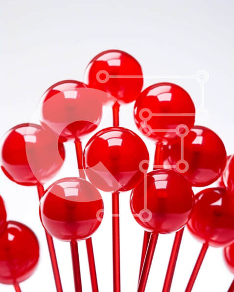 Intra Συλλεκτικό Ξύλινο Παζλ Plywood  4mm - Κόκκινο μπουκέτο γλειφιτζούρι με γυάλινες μπάλες Σε Ξύλινο Κουτί - Διαστάσεις Puzzle: 10x10 cm – 25 κομμάτια