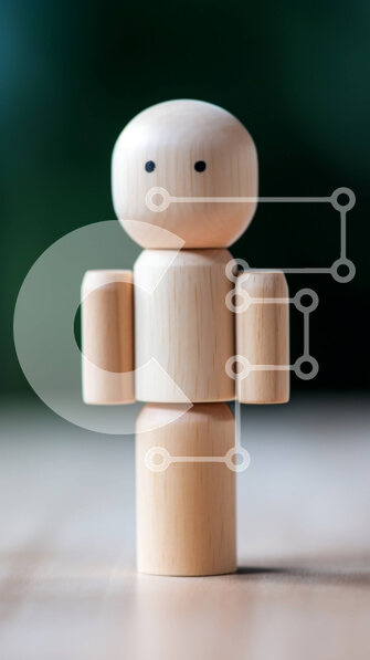 Intra Συλλεκτικό Ξύλινο Παζλ Plywood  4mm - Ξύλινη φιγούρα παιχνιδιού ουδέτερης έκφρασης σε ξύλινη επιφάνεια Σε Ξύλινο Κουτί - Διαστάσεις: 10x10 cm – 25 κομμάτια