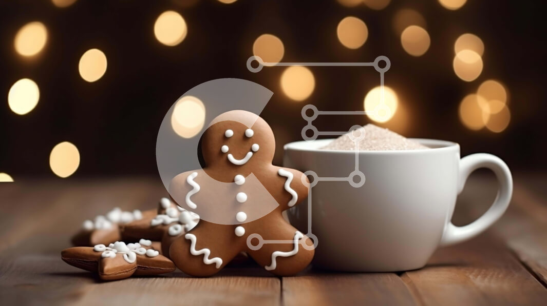 Σετ των 2 Intra Συλλεκτικό Ξύλινο Παζλ Plywood  4mm - Φλιτζάνι καφέ με σαντιγί και μπισκότα μελόψωμο Σε Ξύλινο Κουτί - Διαστάσεις: 10x10 cm – 25 κομμάτια