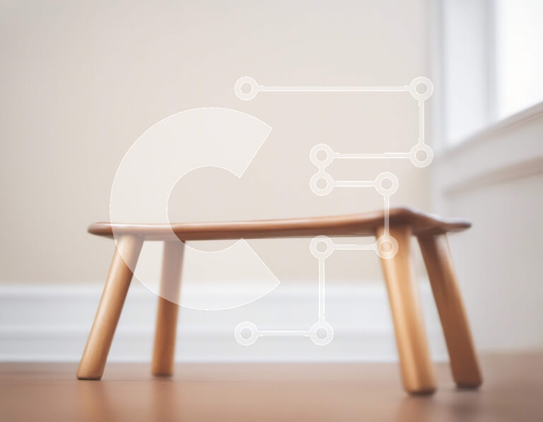 Intra Συλλεκτικό Ξύλινο Παζλ Plywood  4mm - Μικρό ξύλινο σκαμπό μπροστά από ανοιχτό παράθυρο Σε Ξύλινο Κουτί - Διαστάσεις Puzzle: 10x10 cm – 25 κομμάτια