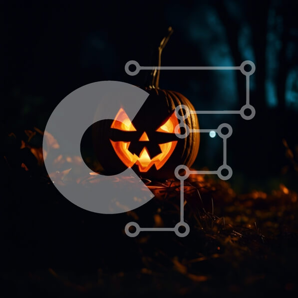 Intra Συλλεκτικό Ξύλινο Παζλ Plywood  4mm - Τρομακτικό φανάρι για το Halloween Jack-o'-Lantern in the Dark Σε Ξύλινο Κουτί - Διαστάσεις: 10x10 cm – 25 κομμάτια