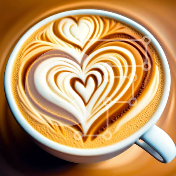 Σετ των 2 Intra Συλλεκτικό Ξύλινο Παζλ Plywood  4mm - Νόστιμο φλιτζάνι καφέ με σχέδιο καρδιάς στον αφρό Σε Ξύλινο Κουτί - Διαστάσεις: 10x10 cm – 25 κομμάτια