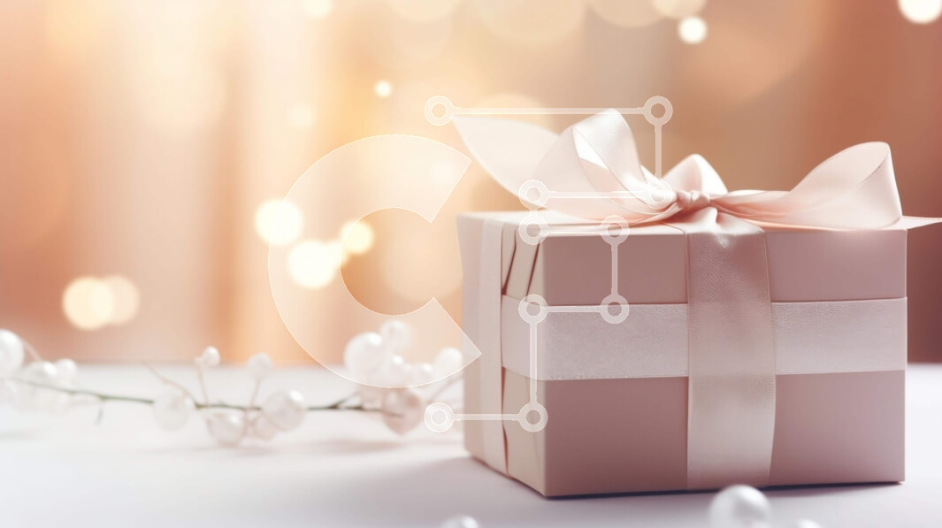 Intra Συλλεκτικό Ξύλινο Παζλ Plywood  4mm - Τυλιγμένο κουτί δώρου με εορταστικό φόντο Σε Ξύλινο Κουτί - Διαστάσεις: 10x10 cm – 25 κομμάτια