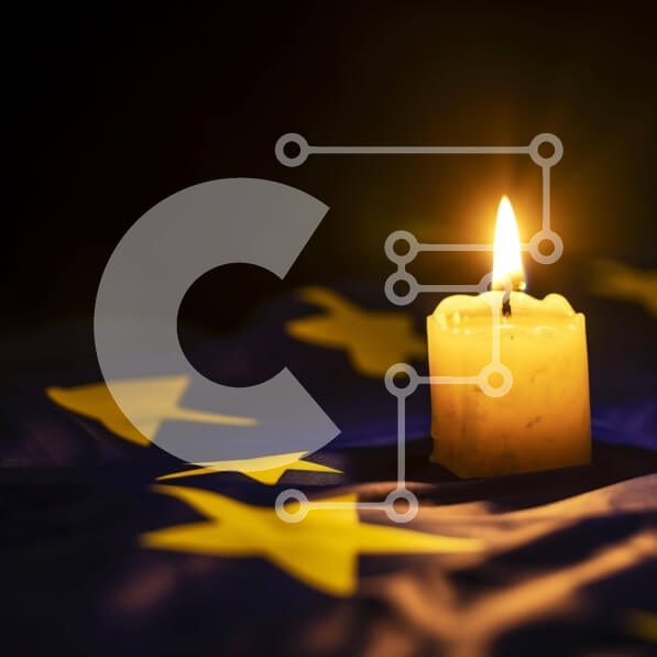 Intra Συλλεκτικό Ξύλινο Παζλ Plywood  4mm - Ενιαίο αναμμένο κερί στη σημαία της ΕΕ Σε Ξύλινο Κουτί - Διαστάσεις: 10x10 cm – 25 κομμάτια