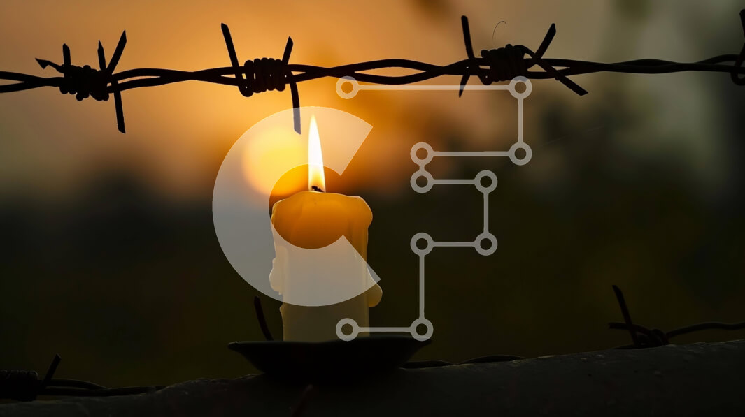 Intra Συλλεκτικό Ξύλινο Παζλ Plywood  4mm - Κερί στο ηλιοβασίλεμα με συρματοπλέγματα Σε Ξύλινο Κουτί - Διαστάσεις: 10x10 cm – 25 κομμάτια