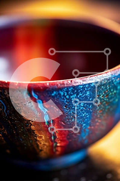 Intra Συλλεκτικό Ξύλινο Παζλ Plywood  4mm - Μοναδικό Χειροποίητο Μπολ με Πολύχρωμο Μαρμάρινο Υλικό Σε Ξύλινο Κουτί - Διαστάσεις: 10x10 cm – 25 κομμάτια