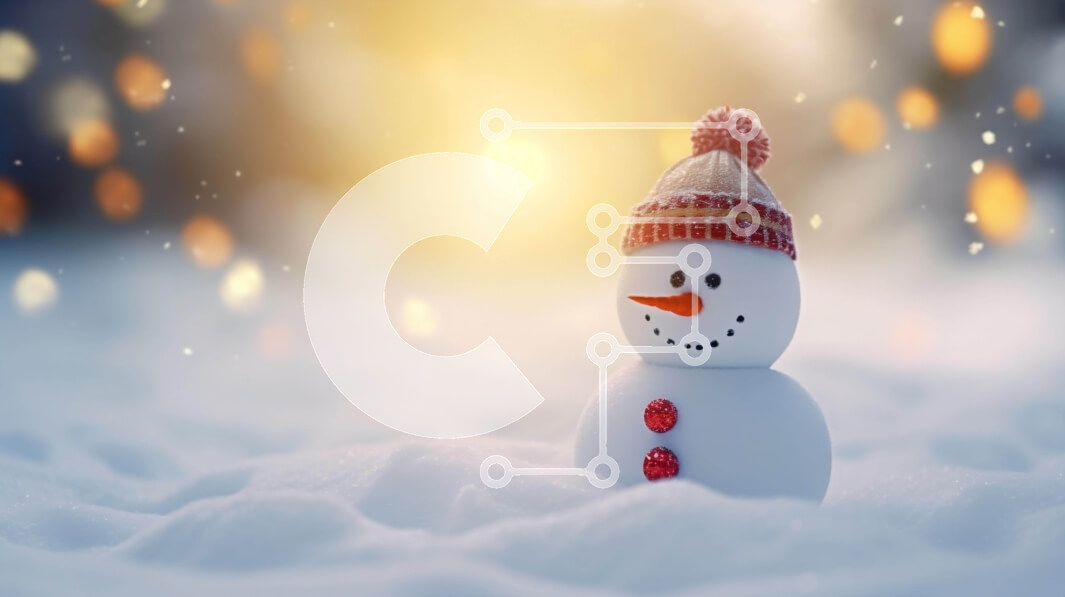 Intra Συλλεκτικό Ξύλινο Παζλ Plywood  4mm - Χιονάνθρωπος στο χιόνι με ανακλαστικά φώτα Σε Ξύλινο Κουτί - Διαστάσεις Puzzle: 10x10 cm – 25 κομμάτια