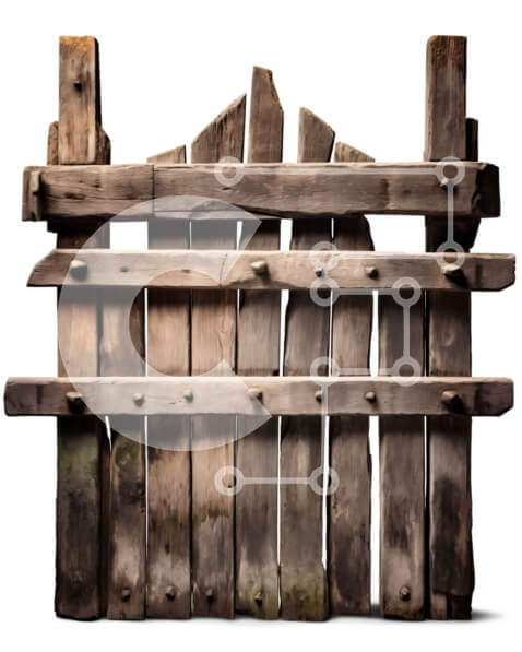 Intra Συλλεκτικό Ξύλινο Παζλ Plywood  4mm - Μυστηριώδες μονοπάτι πέρα ​​από μια παλιά ξύλινη πύλη Σε Ξύλινο Κουτί - Διαστάσεις Puzzle: 10x10 cm – 25 κομμάτια