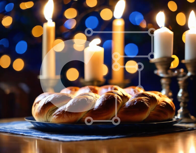 Σετ των 2 Intra Συλλεκτικό Ξύλινο Παζλ Plywood  4mm - Πλεκτό ψωμί με αναμμένα κεριά - Ιδανικό για γιορτές του Πάσχα ή των εορτών Σε Ξύλινο Κουτί - Διαστάσεις: 10x10 cm – 25 κομμάτια