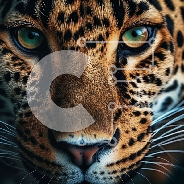 Intra Συλλεκτικό Ξύλινο Παζλ Plywood  4mm - Όμορφη κοντινή εικόνα του προσώπου ενός Jaguar Σε Ξύλινο Κουτί - Διαστάσεις: 10x10 cm – 25 κομμάτια