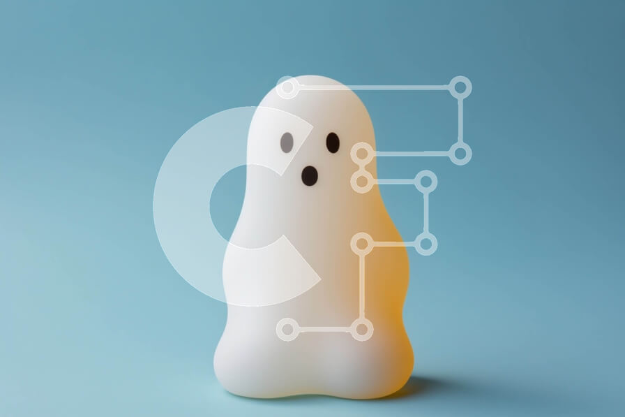 Intra Συλλεκτικό Ξύλινο Παζλ Plywood  4mm - Φωτιστικό σε σχήμα φαντάσματος σε πορτοκαλί φόντο Σε Ξύλινο Κουτί - Διαστάσεις: 10x10 cm – 25 κομμάτια