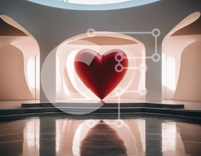 Intra Συλλεκτικό Ξύλινο Παζλ Plywood  4mm - Μεγάλη κόκκινη καρδιά γλυπτό στον ανοιχτό χώρο Σε Ξύλινο Κουτί - Διαστάσεις Puzzle: 10x10 cm – 25 κομμάτια