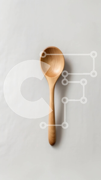 Intra Συλλεκτικό Ξύλινο Παζλ Plywood  4mm - Ξύλινο κουτάλι με μακριά λαβή και κεφάλι σε σχήμα μπολ - Φωτογραφία Αρχείου Σε Ξύλινο Κουτί - Διαστάσεις: 10x10 cm – 25 κομμάτια