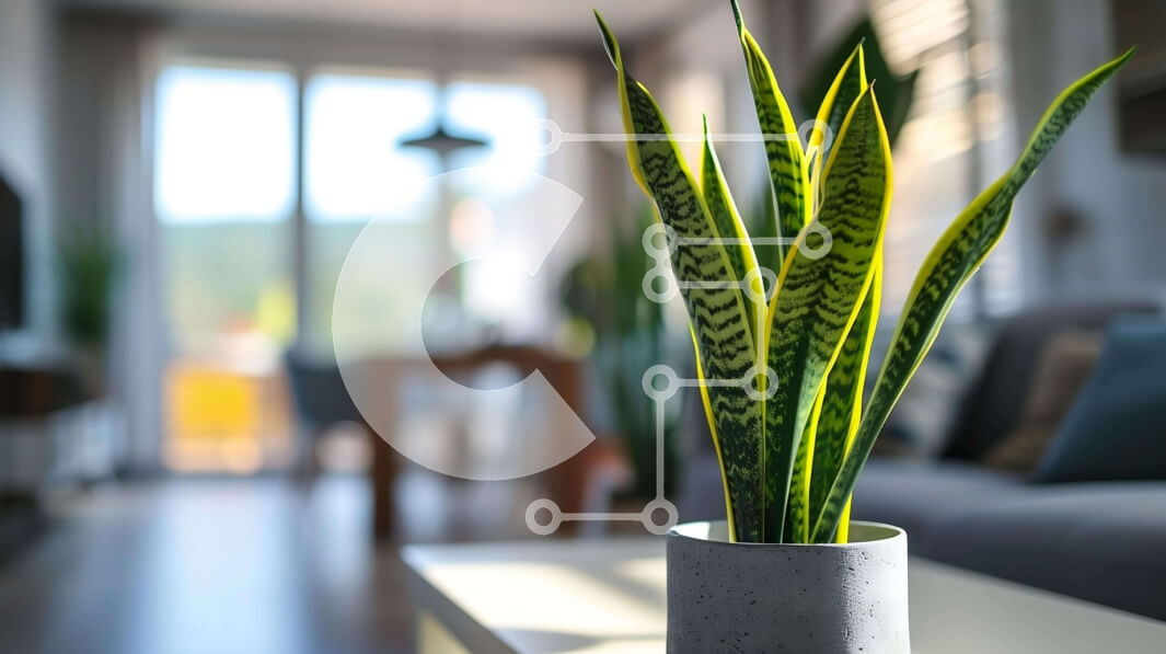 Intra Συλλεκτικό Ξύλινο Παζλ Plywood  4mm - Μικρό φυτό σε γλάστρα στο σαλόνι Σε Ξύλινο Κουτί - Διαστάσεις Puzzle: 10x10 cm – 25 κομμάτια