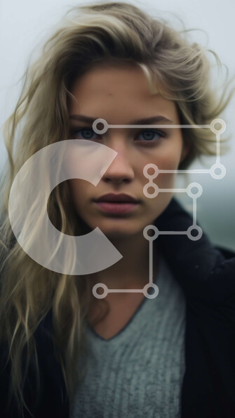 Intra Συλλεκτικό Ξύλινο Παζλ Plywood  4mm - Πορτρέτο μιας γυναίκας με μακριά ξανθά μαλλιά Σε Ξύλινο Κουτί - Διαστάσεις Puzzle: 10x10 cm – 25 κομμάτια