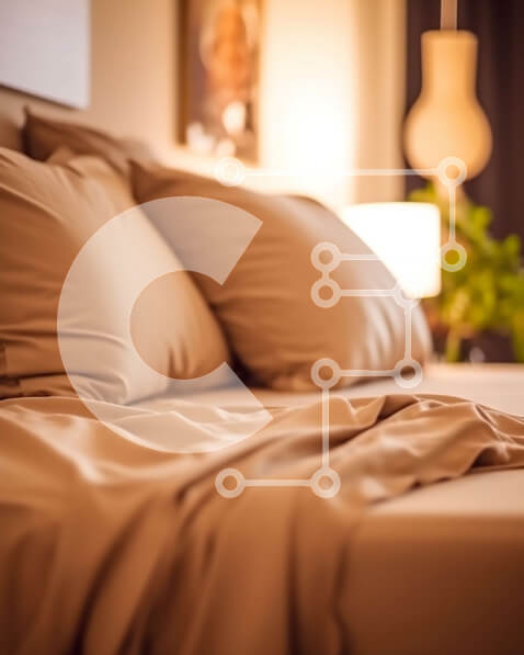 Intra Συλλεκτικό Ξύλινο Παζλ Plywood  4mm - Άνετο υπνοδωμάτιο με μαύρισμα σεντόνια και μαλακά μαξιλάρια Σε Ξύλινο Κουτί - Διαστάσεις Puzzle: 10x10 cm – 25 κομμάτια