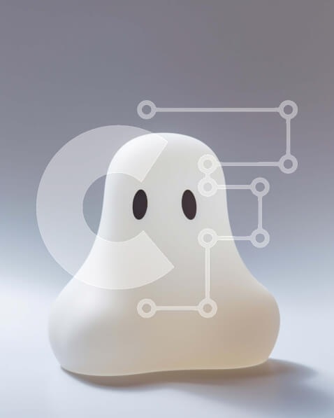 Intra Συλλεκτικό Ξύλινο Παζλ Plywood  4mm - Λευκό φωτιστικό φάντασμα σε γκρι φόντο Σε Ξύλινο Κουτί - Διαστάσεις Puzzle: 10x10 cm – 25 κομμάτια