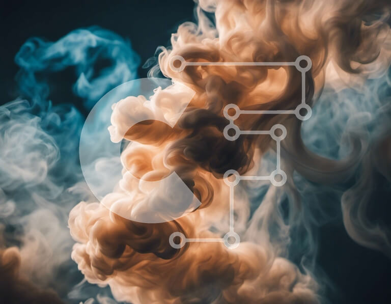 Intra Συλλεκτικό Ξύλινο Παζλ Plywood  4mm - Πολύχρωμο σύννεφο καπνού ή ατμού κινηματογράφηση σε πρώτο πλάνο Σε Ξύλινο Κουτί - Διαστάσεις: 10x10 cm – 25 κομμάτια