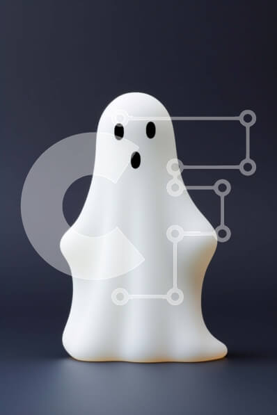 Intra Συλλεκτικό Ξύλινο Παζλ Plywood  4mm - Φωτιστικό σε σχήμα φαντάσματος για Απόκριες και Διακοσμήσεις Σε Ξύλινο Κουτί - Διαστάσεις Puzzle: 10x10 cm – 25 κομμάτια