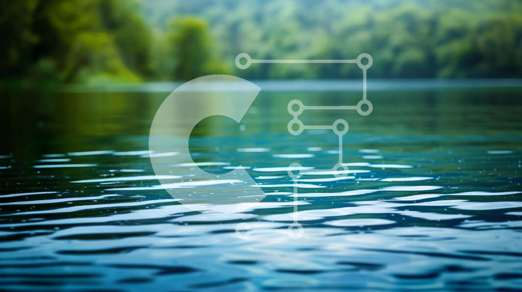 Intra Συλλεκτικό Ξύλινο Παζλ Plywood  4mm - Ήρεμη γαλάζια λίμνη με δέντρα και νησιά Σε Ξύλινο Κουτί - Διαστάσεις: 10x10 cm – 25 κομμάτια