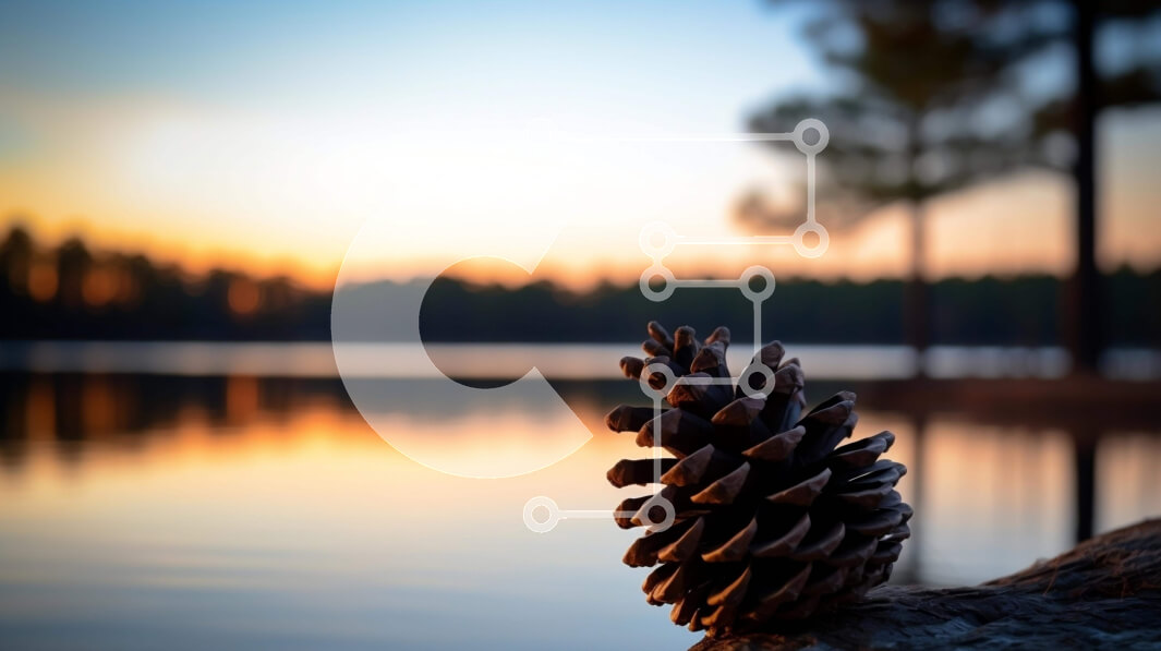 Intra Συλλεκτικό Ξύλινο Παζλ Plywood  4mm - Κώνος πεύκου σε προεξέχοντα κορμό δέντρου Σε Ξύλινο Κουτί - Διαστάσεις: 10x10 cm – 25 κομμάτια