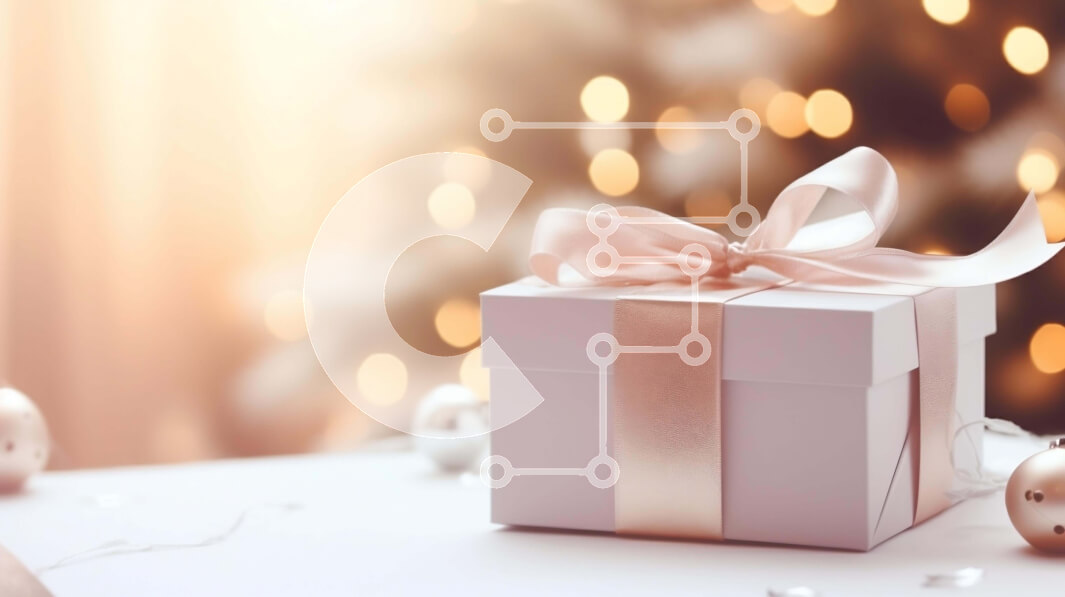 Intra Συλλεκτικό Ξύλινο Παζλ Plywood  4mm - Λευκό κουτί δώρου με χριστουγεννιάτικα στολίδια Σε Ξύλινο Κουτί - Διαστάσεις: 10x10 cm – 25 κομμάτια