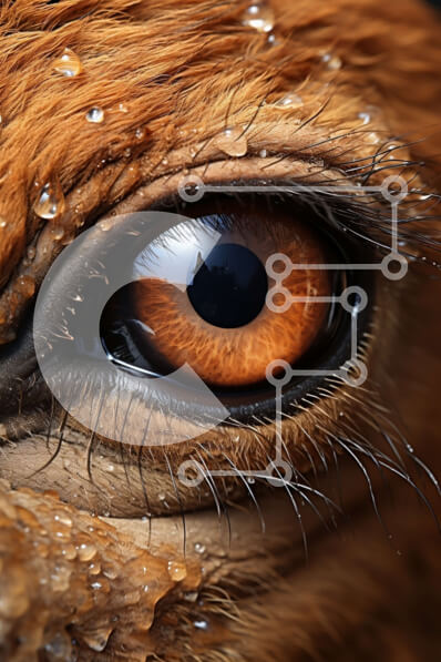 Σετ των 2 Intra Συλλεκτικό Ξύλινο Παζλ Plywood  4mm - Εκπληκτική φωτογραφία από κοντά του Owl's Eye με φωτεινές κίτρινες ίριδες Σε Ξύλινο Κουτί - Διαστάσεις: 10x10 cm – 25 κομμάτια