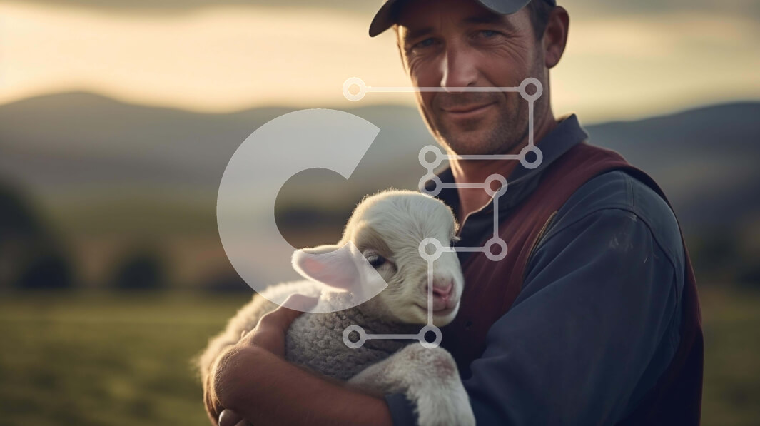 Σετ των 2 Intra Συλλεκτικό Ξύλινο Παζλ Plywood  4mm - Άτομο που κρατά μικρό αρνί Σε Ξύλινο Κουτί - Διαστάσεις: 10x10 cm – 25 κομμάτια