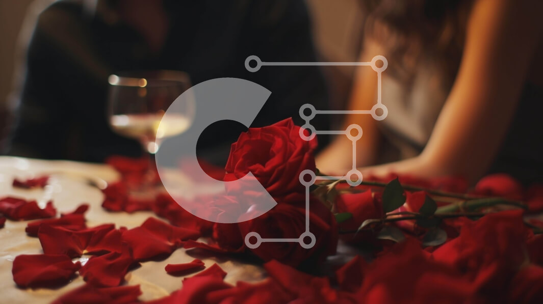 Intra Συλλεκτικό Ξύλινο Παζλ Plywood  4mm - Ρομαντικό δείπνο για δύο με κόκκινα τριαντάφυλλα και κρασί Σε Ξύλινο Κουτί - Διαστάσεις Puzzle: 10x10 cm – 25 κομμάτια