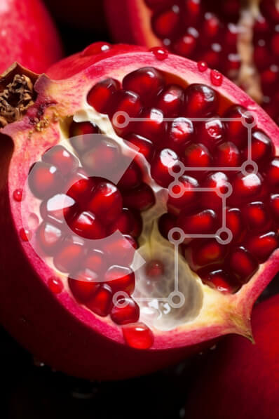 Σετ των 2 Intra Συλλεκτικό Ξύλινο Παζλ Plywood  4mm - Φρέσκα και ζουμερά ρόδια σε μαύρο φόντο Σε Ξύλινο Κουτί - Διαστάσεις: 10x10 cm – 25 κομμάτια