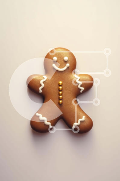 Σετ των 2 Intra Συλλεκτικό Ξύλινο Παζλ Plywood  4mm - Gingerbread Man με White Frosting και Gold Sprinkles Σε Ξύλινο Κουτί - Διαστάσεις: 10x10 cm – 25 κομμάτια