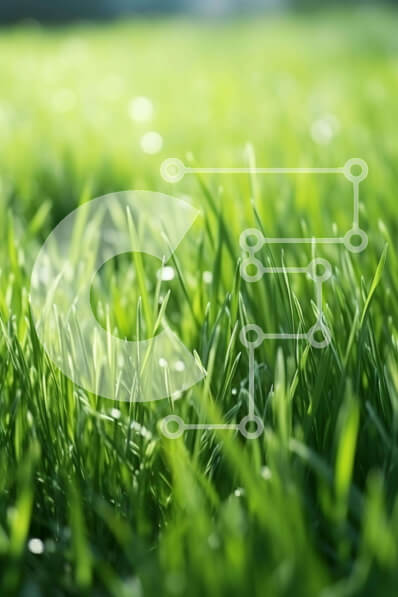 Σετ των 2 Intra Συλλεκτικό Ξύλινο Παζλ Plywood  4mm - Πράσινο γρασίδι με σταγονίδια νερού Σε Ξύλινο Κουτί - Διαστάσεις: 10x10 cm – 25 κομμάτια