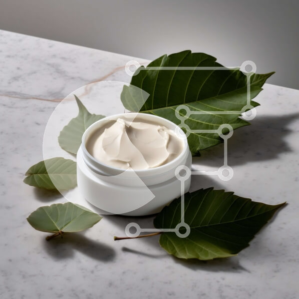 Intra Συλλεκτικό Ξύλινο Παζλ Plywood  4mm - Κομψό στοιχείο διακόσμησης: Λευκό βάζο με πράσινα φύλλα σε μαρμάρινη επιφάνεια Σε Ξύλινο Κουτί - Διαστάσεις: 10x10 cm – 25 κομμάτια