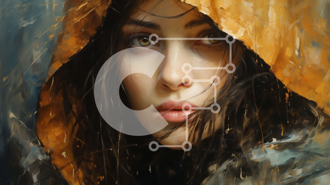 Intra Συλλεκτικό Ξύλινο Παζλ Plywood  4mm - Σοβαρή γυναίκα με κουκούλα Σε Ξύλινο Κουτί - Διαστάσεις Puzzle: 10x10 cm – 25 κομμάτια