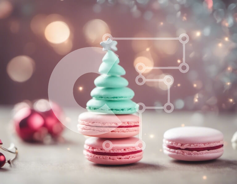 Σετ των 2 Intra Συλλεκτικό Ξύλινο Παζλ Plywood  4mm - Εορταστικό χριστουγεννιάτικο δέντρο μακαρόν Σε Ξύλινο Κουτί - Διαστάσεις: 10x10 cm – 25 κομμάτια