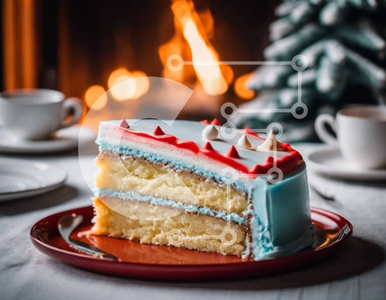 Σετ των 2 Intra Συλλεκτικό Ξύλινο Παζλ Plywood  4mm - Φέτα κέικ αμερικανικής σημαίας με καφέ ή τσάι Σε Ξύλινο Κουτί - Διαστάσεις: 10x10 cm – 25 κομμάτια