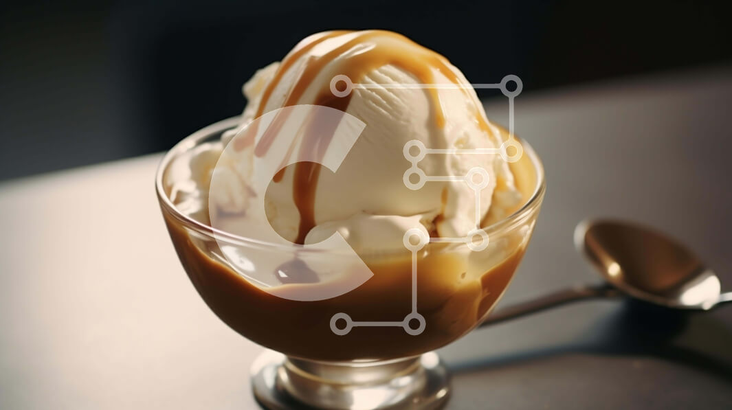 Σετ των 2 Intra Συλλεκτικό Ξύλινο Παζλ Plywood  4mm - Λαχταριστό παγωτό Σουντέ με σάλτσα καραμέλας και κουτάλι Σε Ξύλινο Κουτί - Διαστάσεις: 10x10 cm – 25 κομμάτια