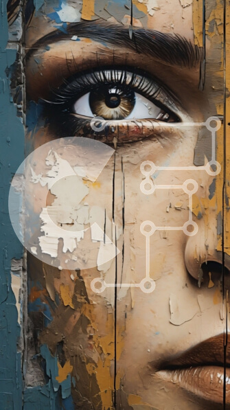 Intra Συλλεκτικό Ξύλινο Παζλ Plywood  4mm - Πορτρέτο μιας όμορφης γυναίκας με μακριά καστανά μαλλιά Σε Ξύλινο Κουτί - Διαστάσεις Puzzle: 10x10 cm – 25 κομμάτια