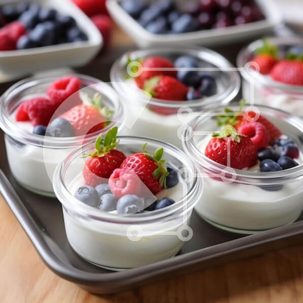 Σετ των 2 Intra Συλλεκτικό Ξύλινο Παζλ Plywood  4mm - Φλιτζάνια γιαουρτιού με μούρα και βατόμουρα Σε Ξύλινο Κουτί - Διαστάσεις: 10x10 cm – 25 κομμάτια