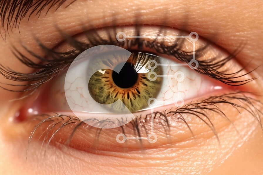 Intra Συλλεκτικό Ξύλινο Παζλ Plywood  4mm - Εκπληκτική εικόνα ενός γυναικείου ματιού με μακριές βλεφαρίδες και πράσινη ίριδα Σε Ξύλινο Κουτί - Διαστάσεις Puzzle: 10x10 cm – 25 κομμάτια