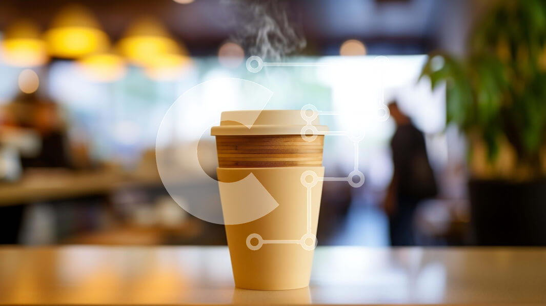 Σετ των 2 Intra Συλλεκτικό Ξύλινο Παζλ Plywood  4mm - Φλιτζάνι καφέ με ατμό στον ανοιχτό πάγκο Σε Ξύλινο Κουτί - Διαστάσεις: 10x10 cm – 25 κομμάτια