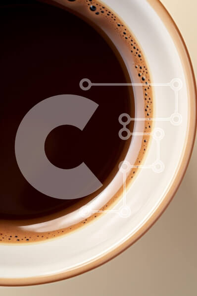 Σετ των 2 Intra Συλλεκτικό Ξύλινο Παζλ Plywood  4mm - Φλιτζάνι καφέ με σκούρο καφέ υγρό σε υπόλευκο φόντο Σε Ξύλινο Κουτί - Διαστάσεις: 10x10 cm – 25 κομμάτια