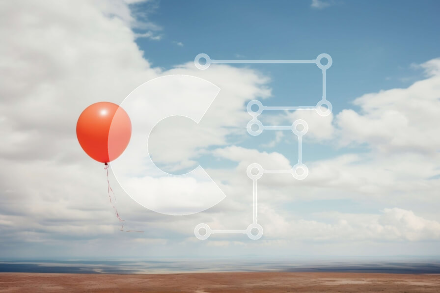 Intra Συλλεκτικό Ξύλινο Παζλ Plywood  4mm - Κόκκινο μπαλόνι που πετά στον ουρανό Σε Ξύλινο Κουτί - Διαστάσεις: 10x10 cm – 25 κομμάτια