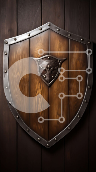 Intra Συλλεκτικό Ξύλινο Παζλ Plywood  4mm - Διακοσμητική ξύλινη ασπίδα με μεταλλικά πριτσίνια και καρφιά Σε Ξύλινο Κουτί - Διαστάσεις: 10x10 cm – 25 κομμάτια