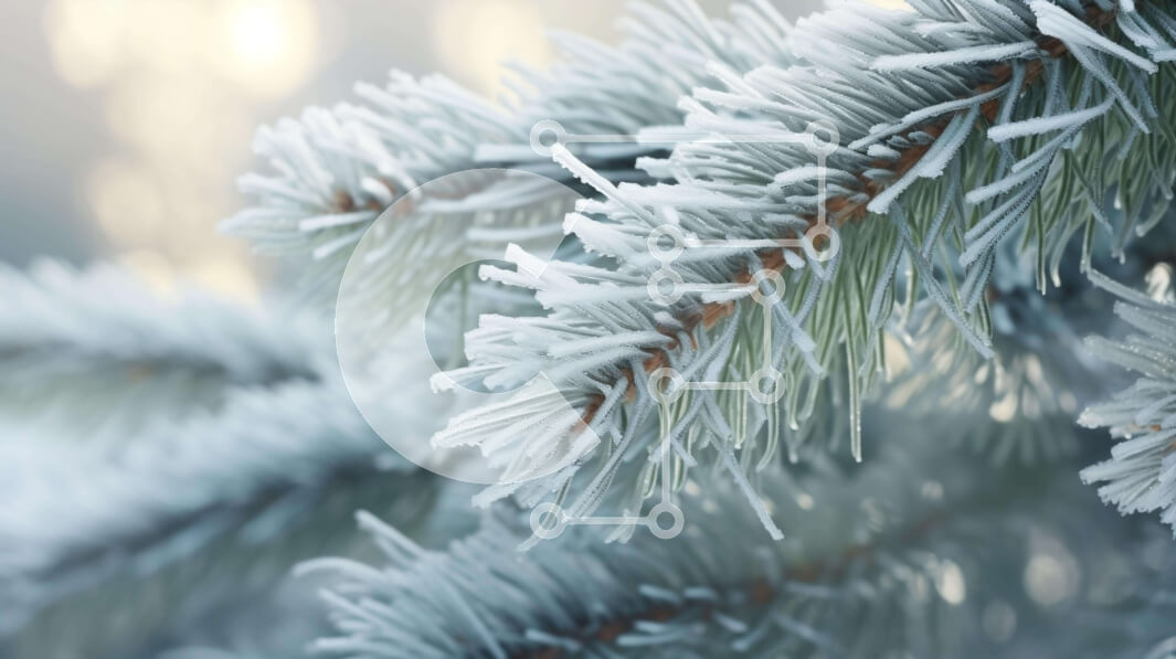 Intra Συλλεκτικό Ξύλινο Παζλ Plywood  4mm - Χιονισμένο κλαδί πεύκου σε ψυχρό κλίμα Σε Ξύλινο Κουτί - Διαστάσεις: 10x10 cm – 25 κομμάτια